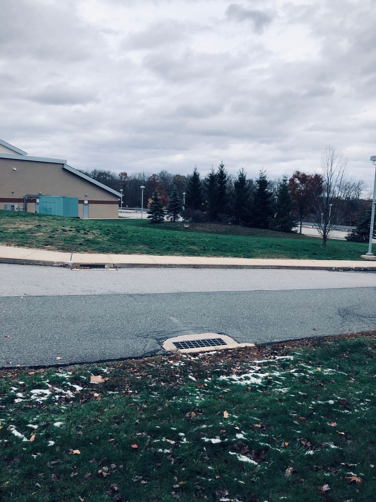 Basket across the road at a lower elevation.