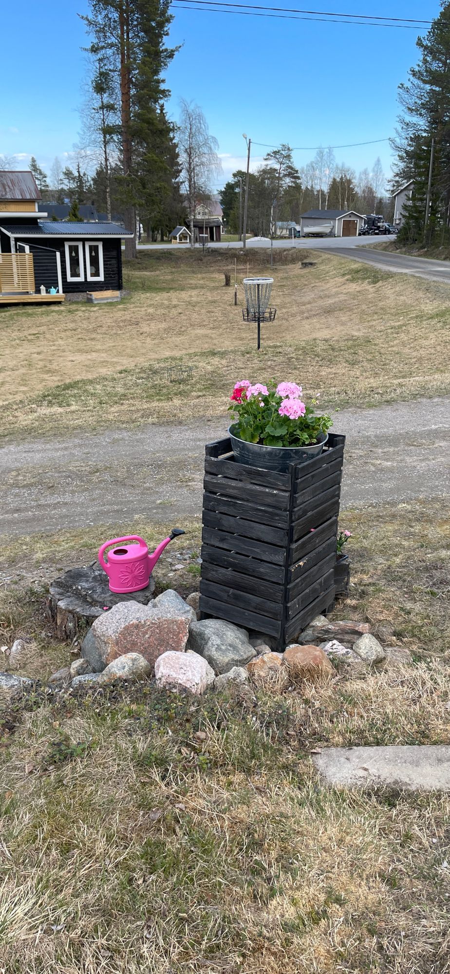 Hål 1, borte korgen