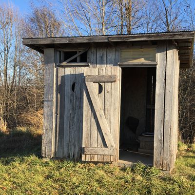 Restrooms for the true mountaineer experience.
