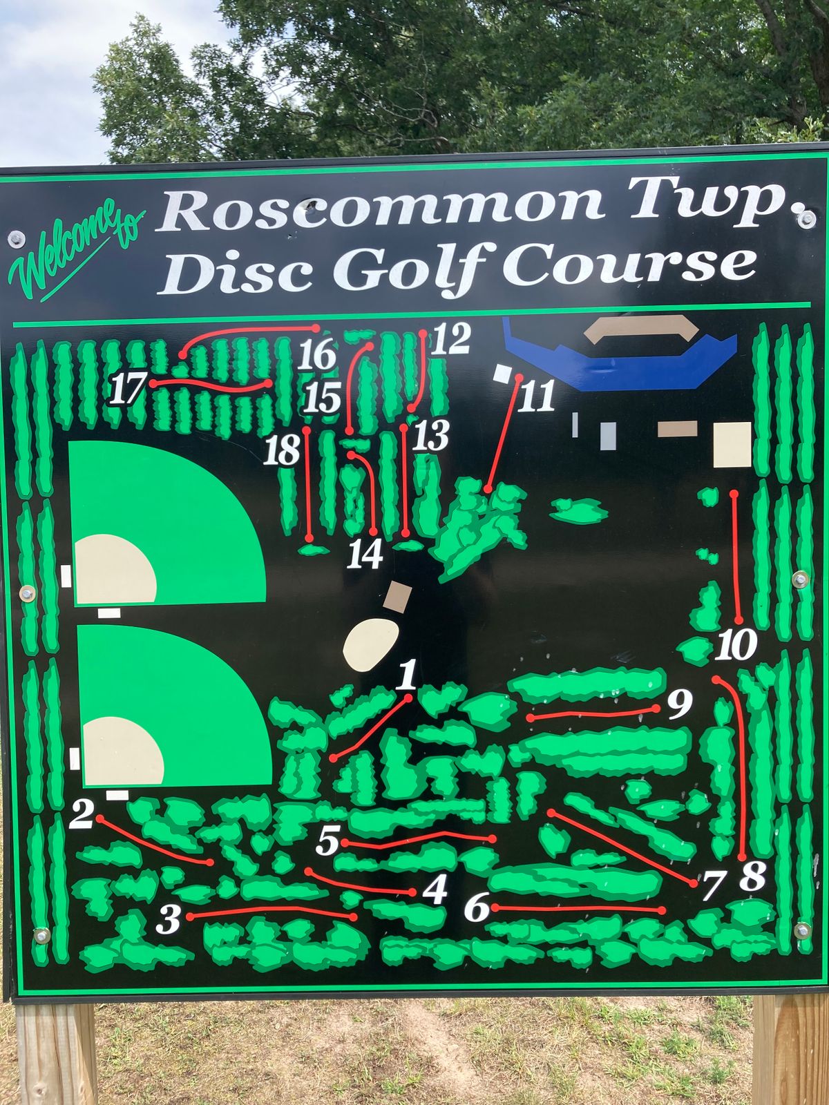 Course Map by Baseball Fields