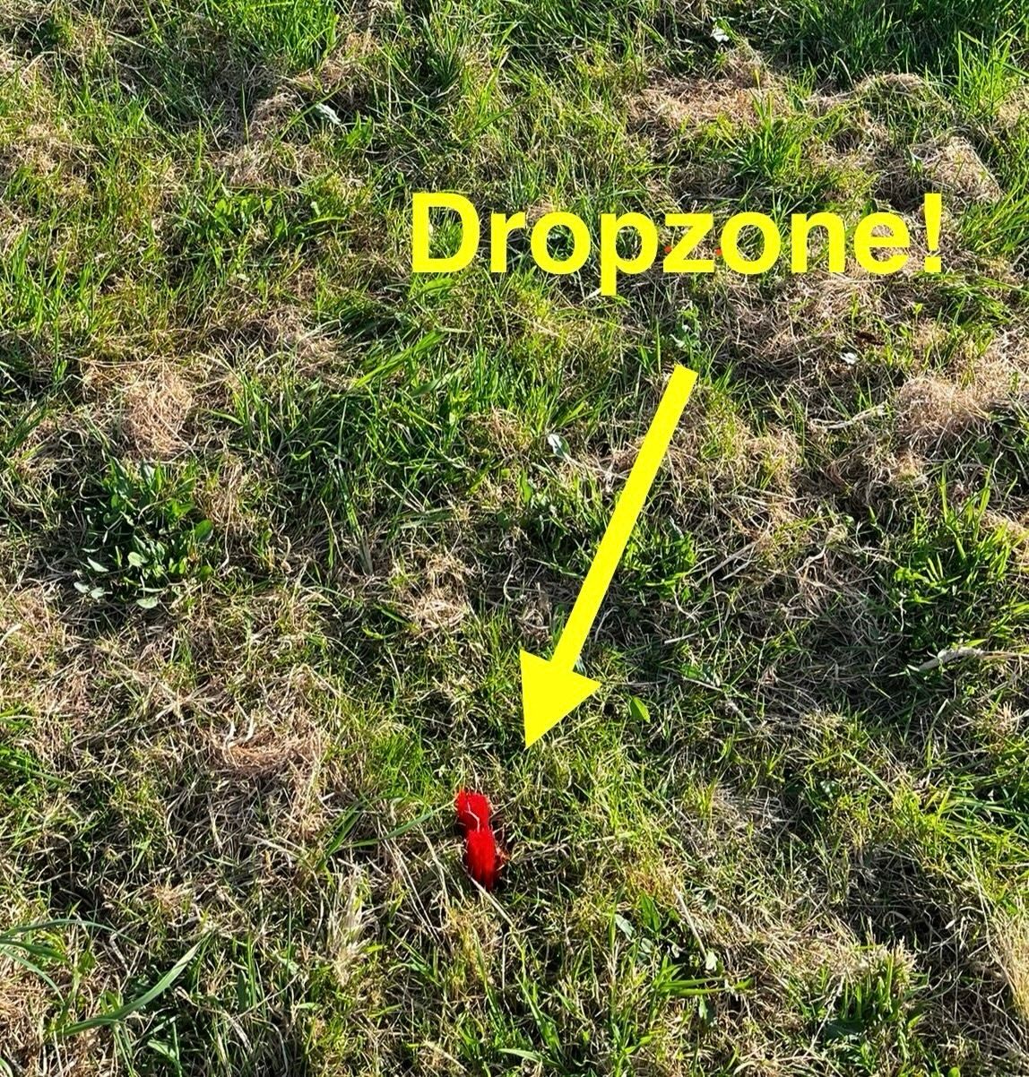 So sehen die Dropzones an Bahn 3, 4, 6 und 10 aus, (meist 3m neben dem Mando) an den anderen Mandos wird ReTee gespielt