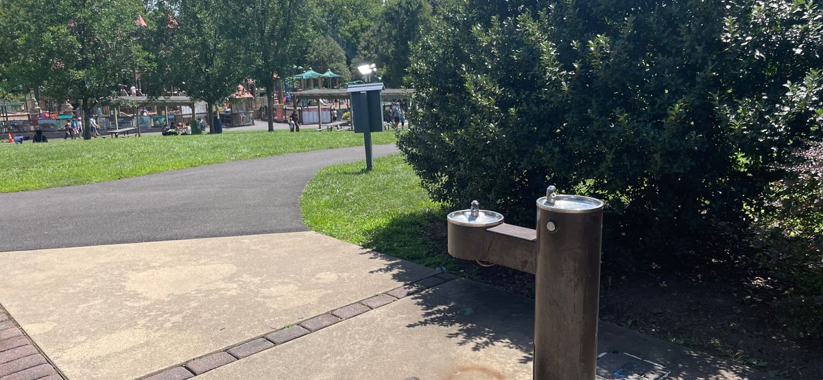 Drinking water at Pavilion 2 near Kids Castle (between 9th hole and Kids Castle).