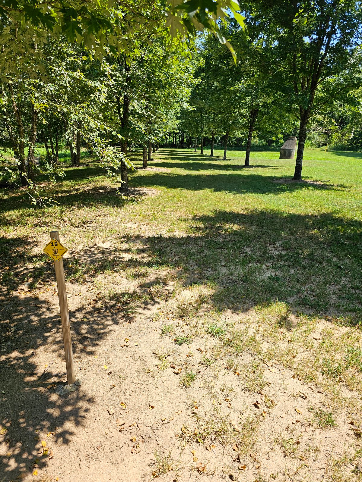 Hole 15 (plays to Hole 4's basket) (water on the left side of fairway)