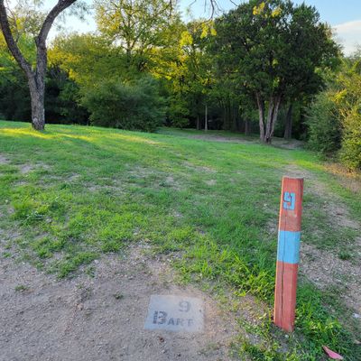 New marker and pin placement on hole 9.