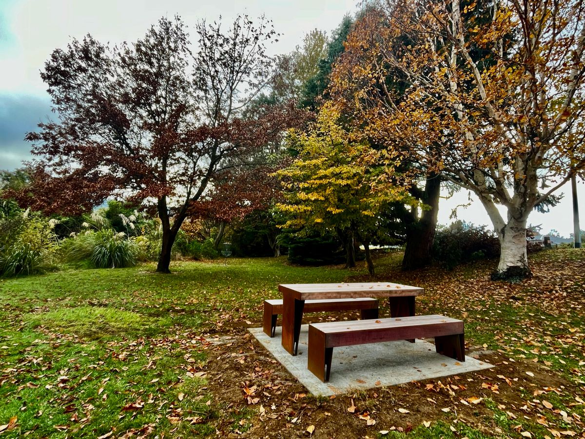 Picnic tables are in.