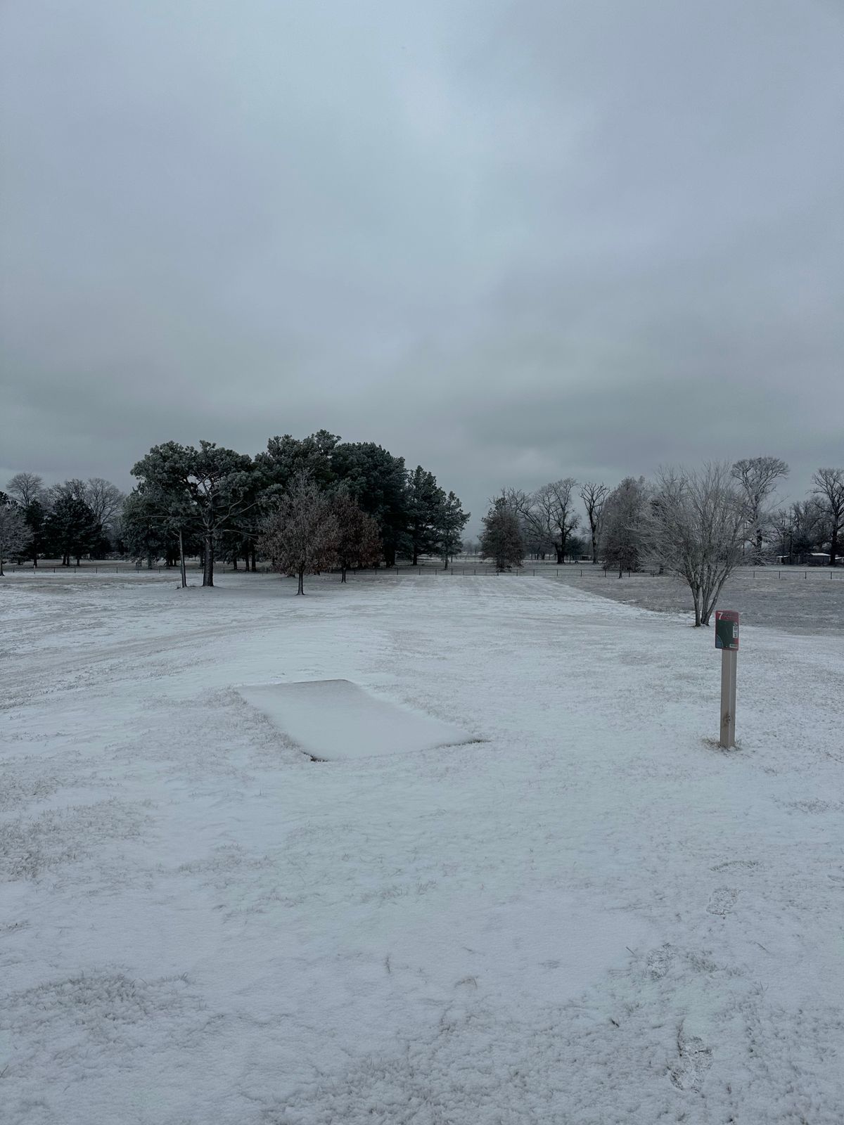 Hole 7 short in the snow