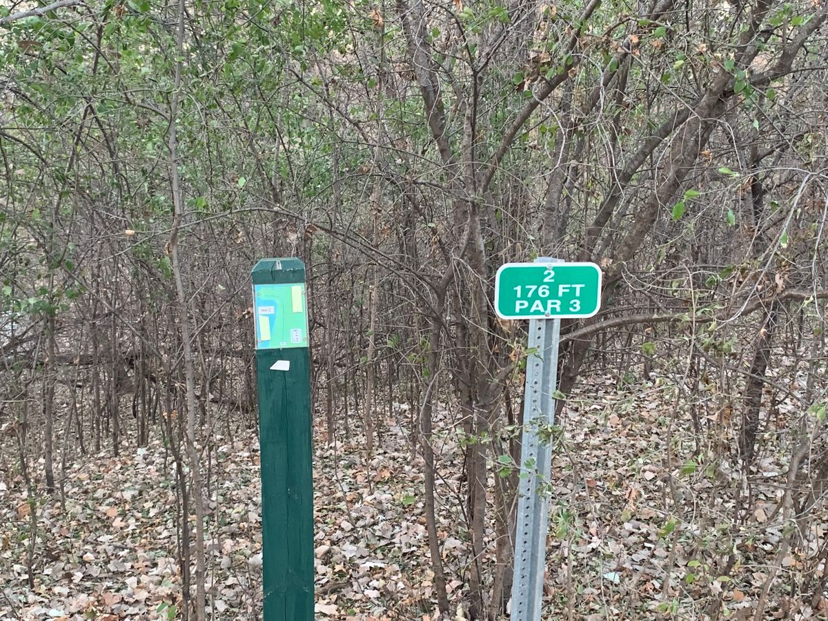 Hole 2 map/signage.