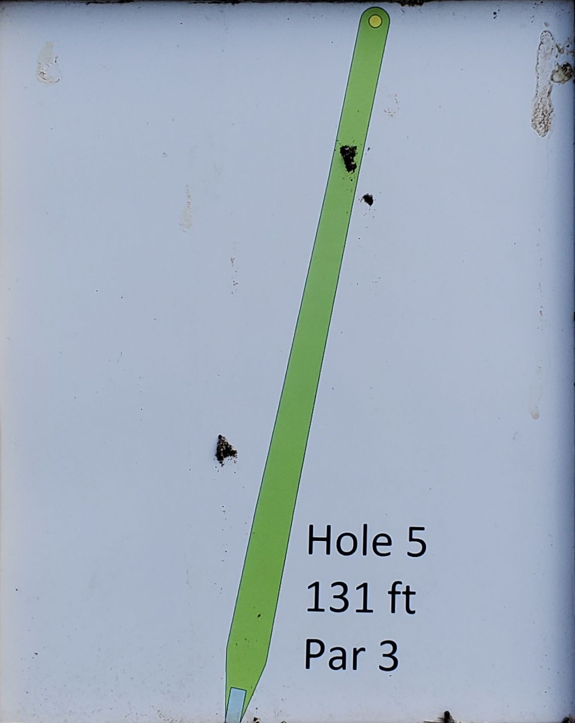 Tee sign hole 5