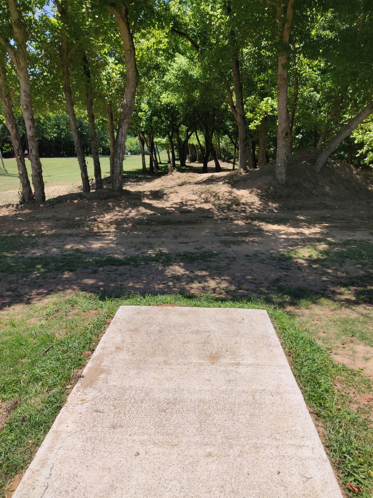 Hole 12. Looking down the fairway from the tee pad.