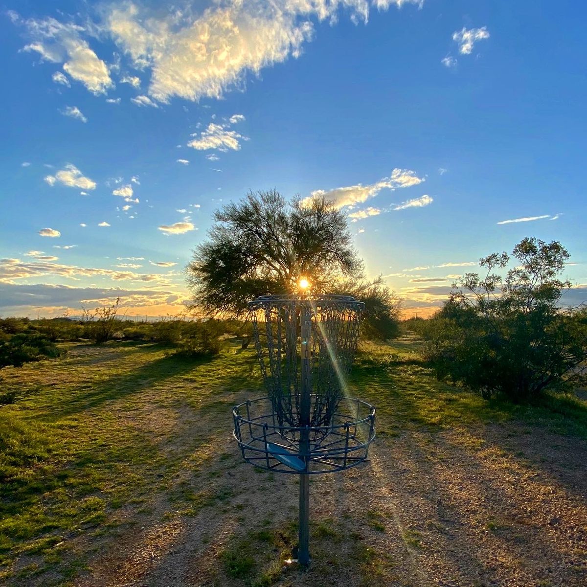 North hole 5 green. Tee location would be toward the left edge of photo