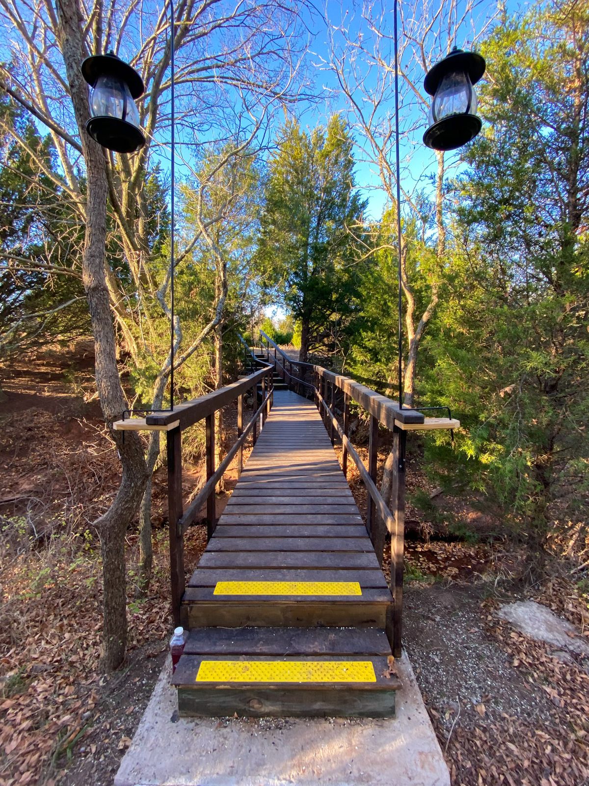 #1–>#2 Nice Bridge and bird feeders!