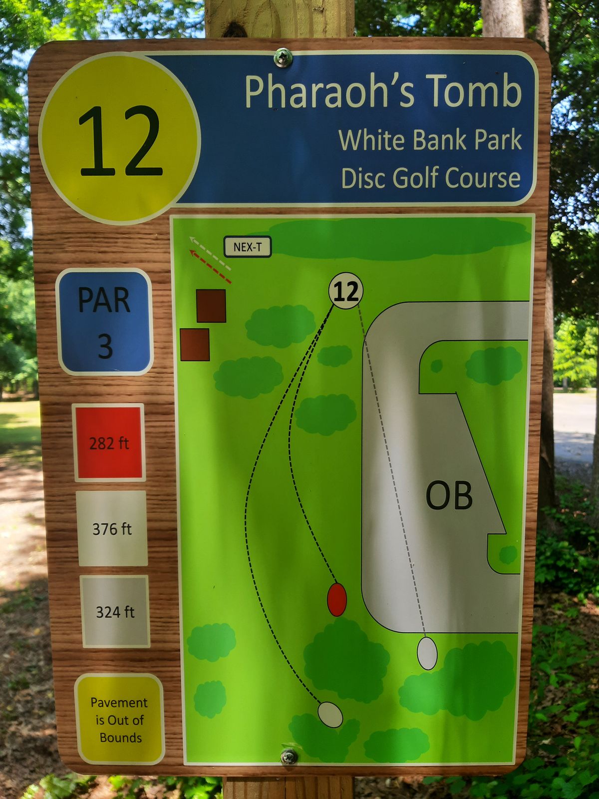 Hole 12 Tee Sign