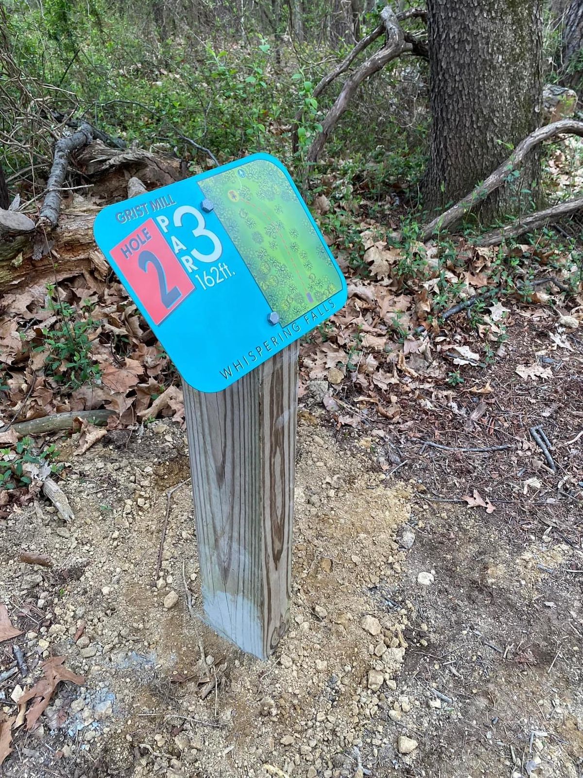 Signage for Grist Mill hole 2