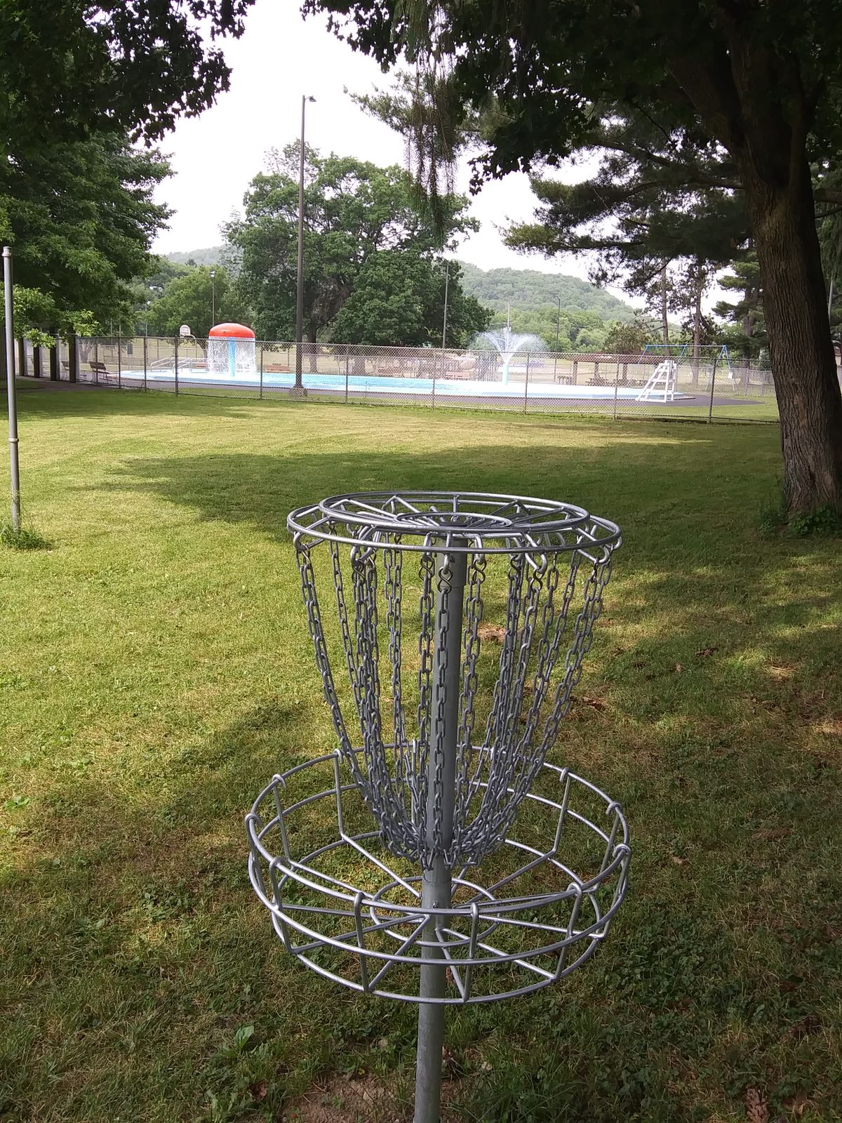 Hole 6 with pool in background.