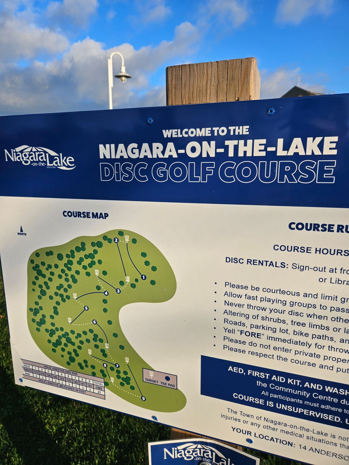 Course map and signage