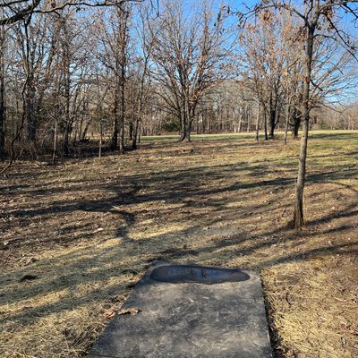 Hole 2 tee pad through low ceiling tunnel to basket 380’