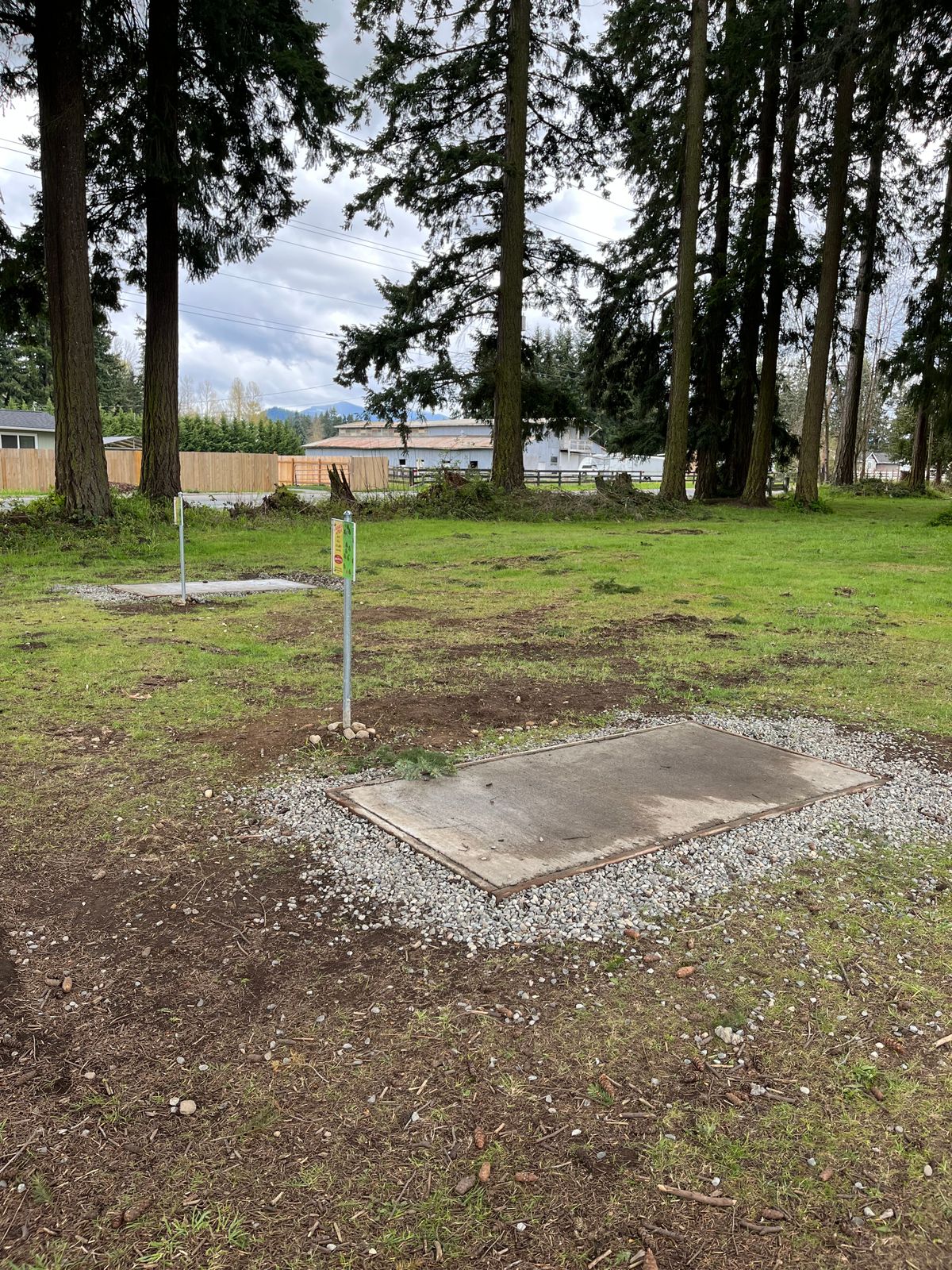 New tee pads! Hole 1 and 10 pads.