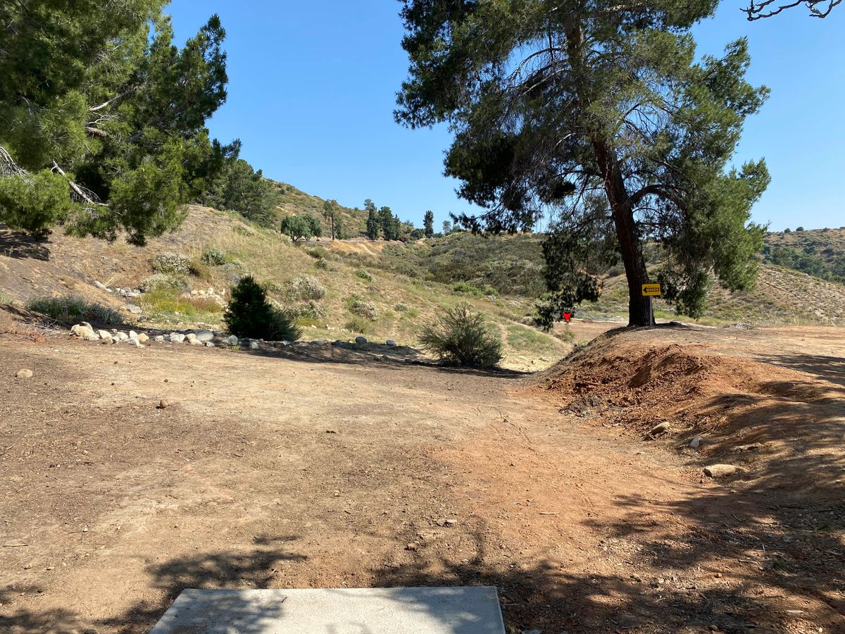 Hole 4, tee pad POV.