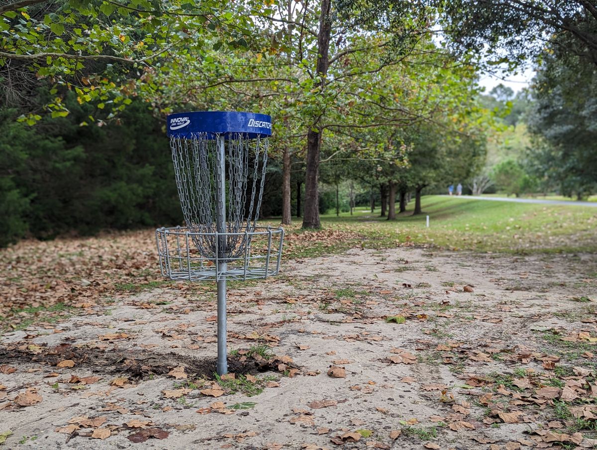 Hole 13 long basket long looking back down the narrow low ceiling hole.