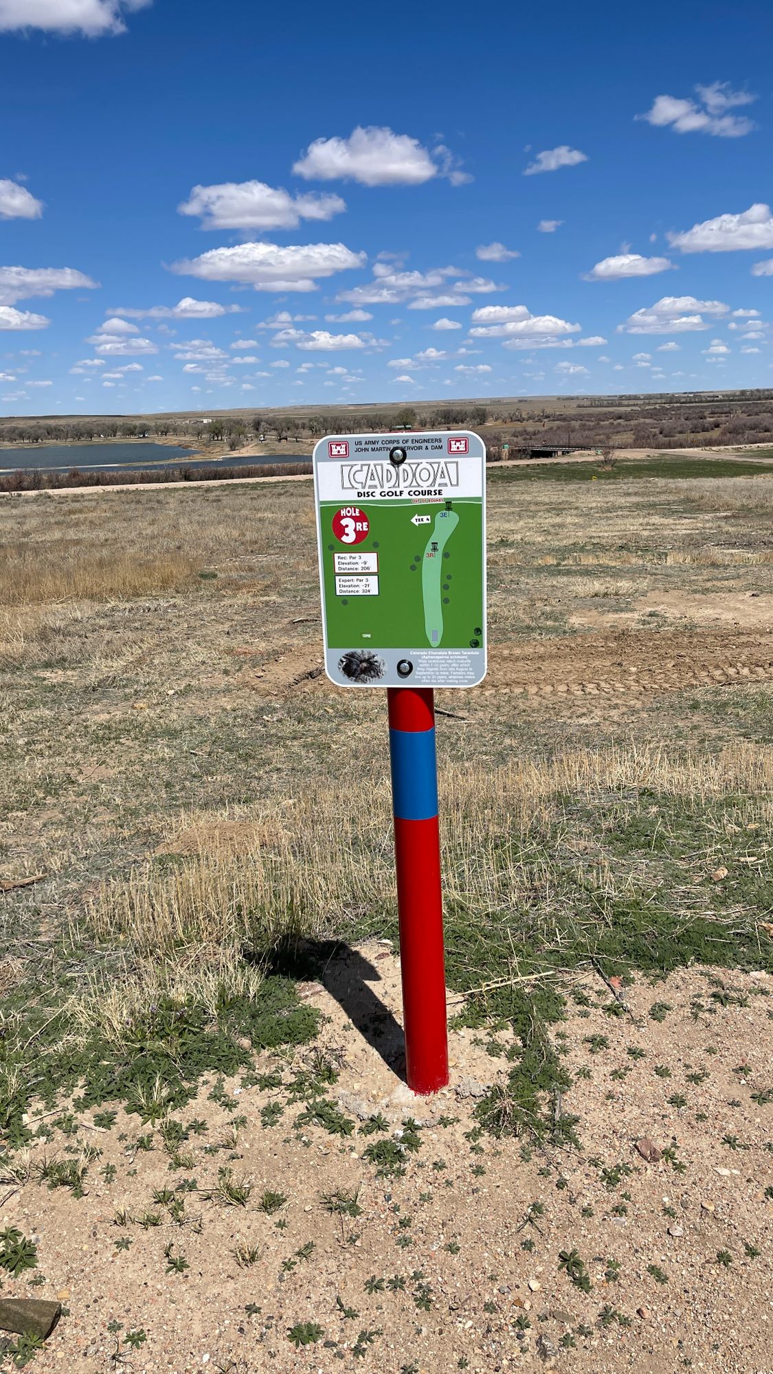 Hole 3 sign blue/expert