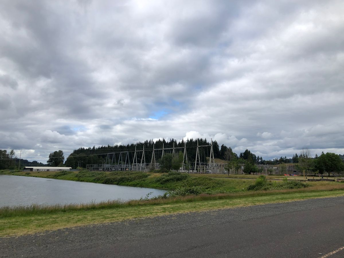 The course is at the site of the old Trojan Nuclear Power Plant.