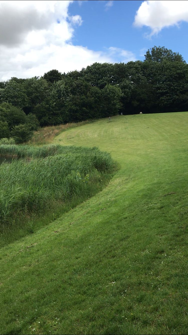 View over lake-hole from yellow tee
