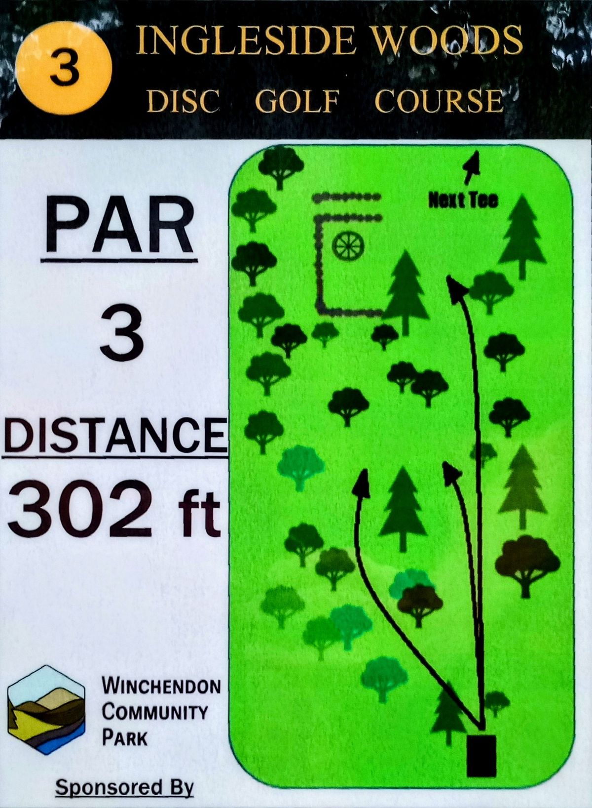 Hole 3 Tee Sign