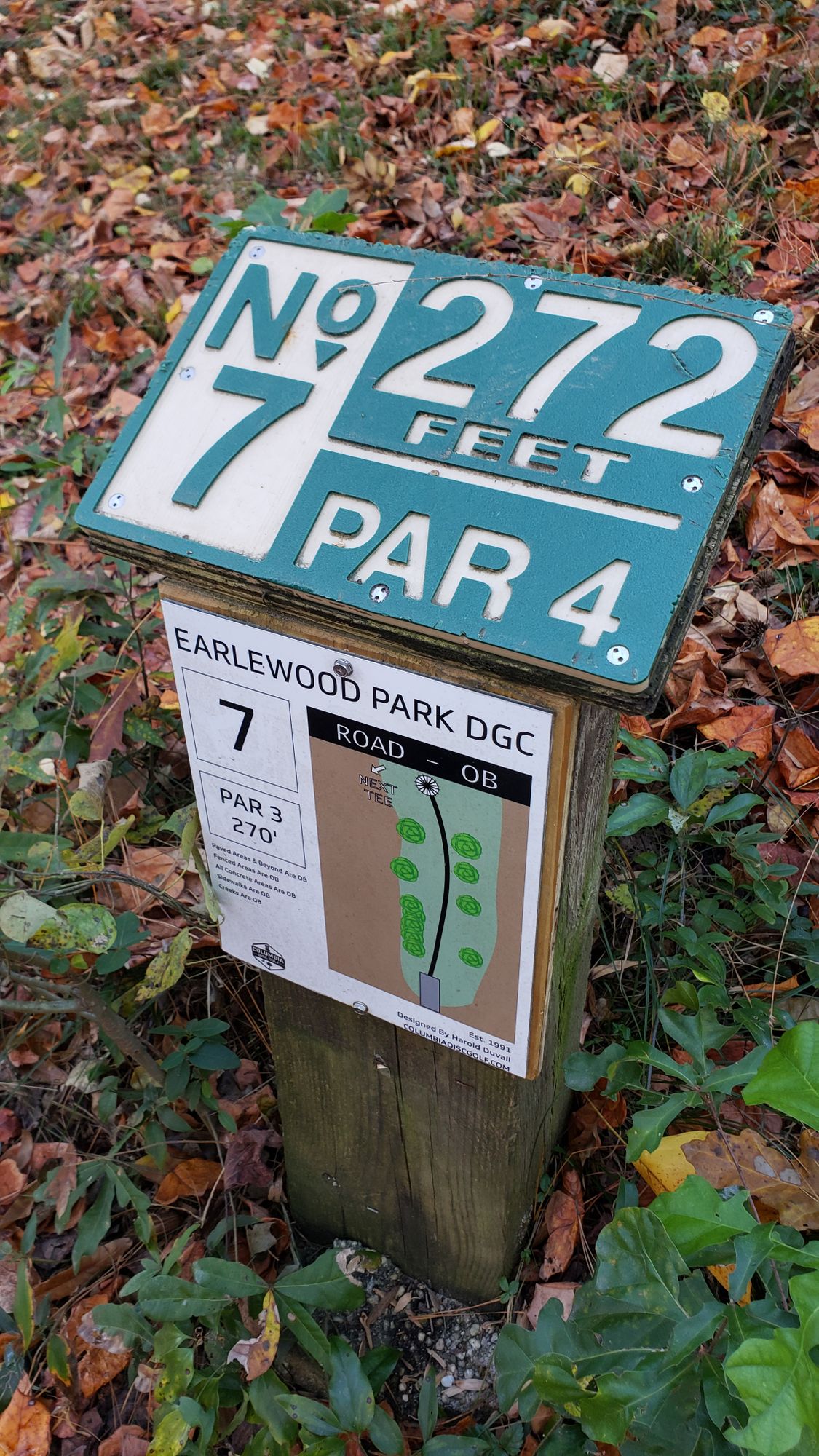 Hole #7 Tee Sign