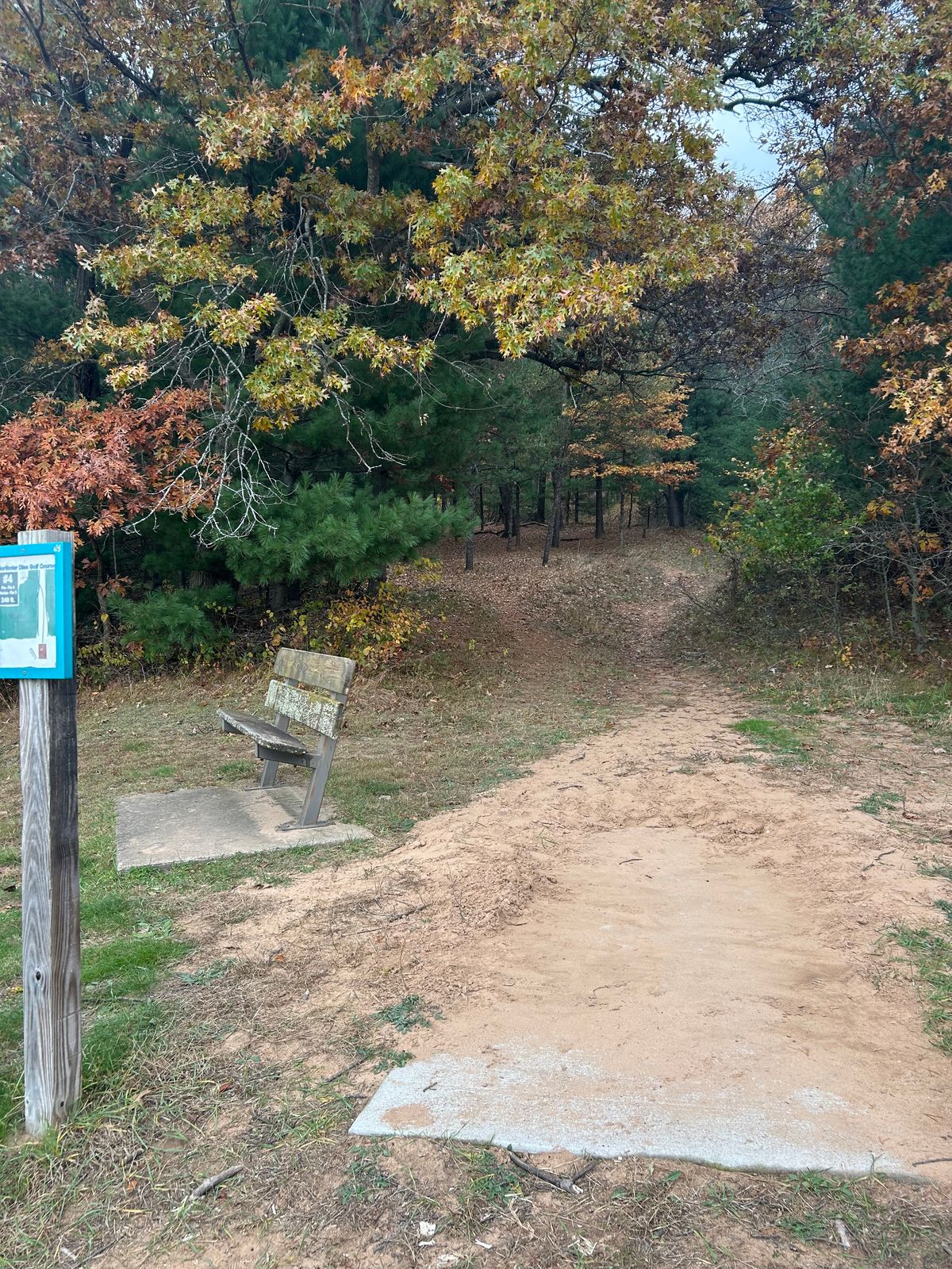 Hole 4 teepad- partially buried under sand