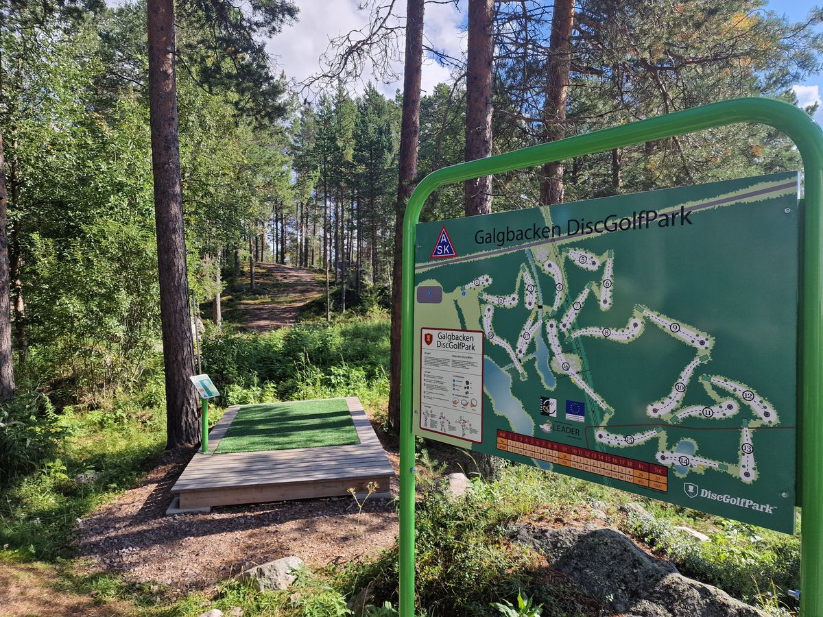 Början på rundan vid hål 1