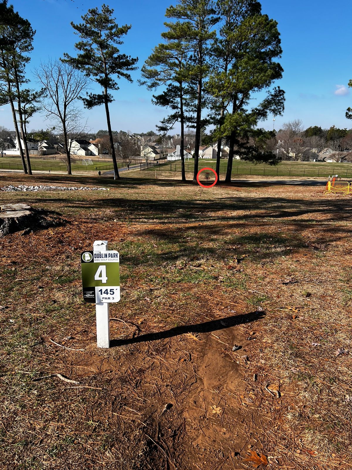 Construction layout: Hole 4