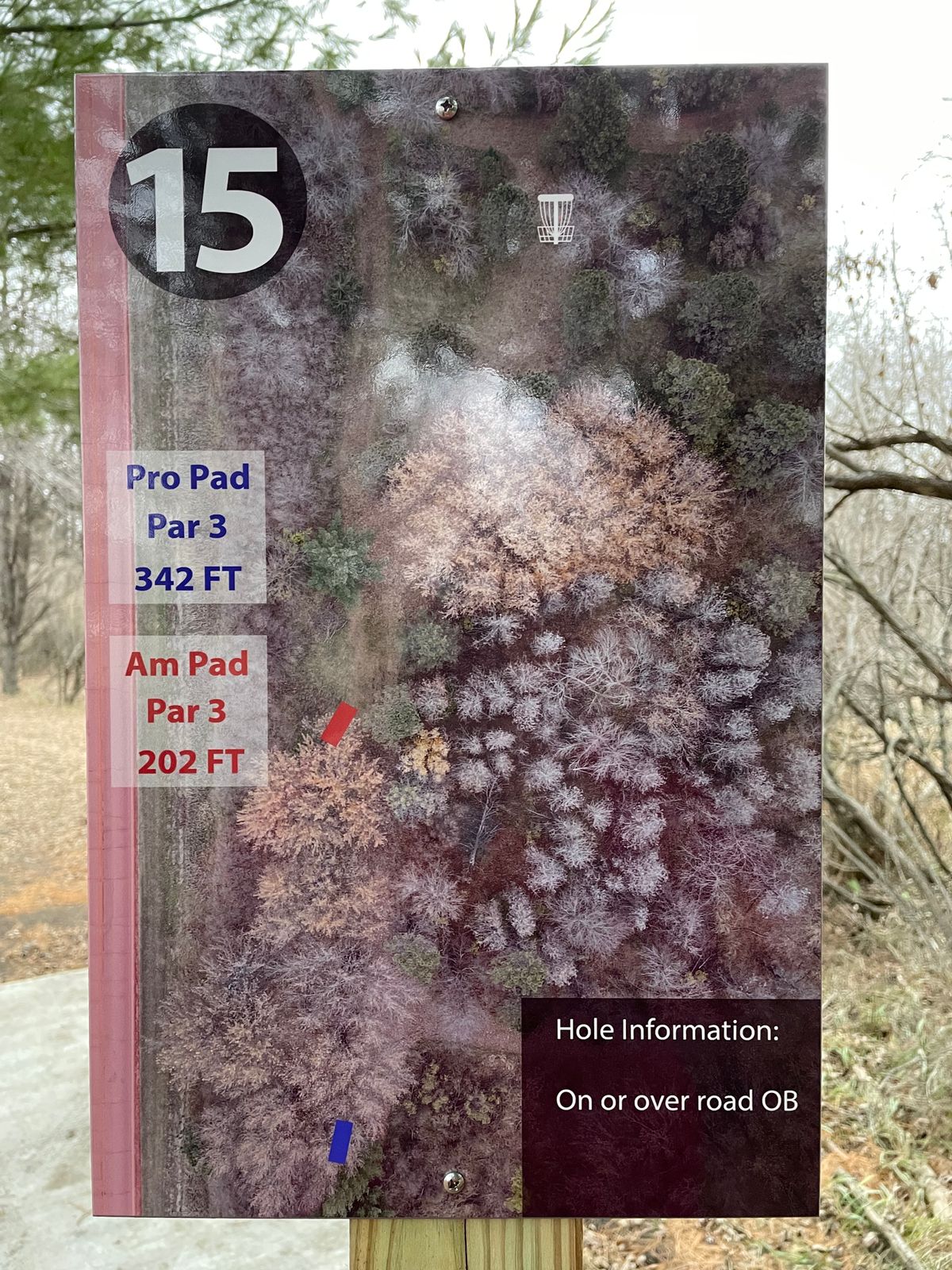 Hole 15 tee sign