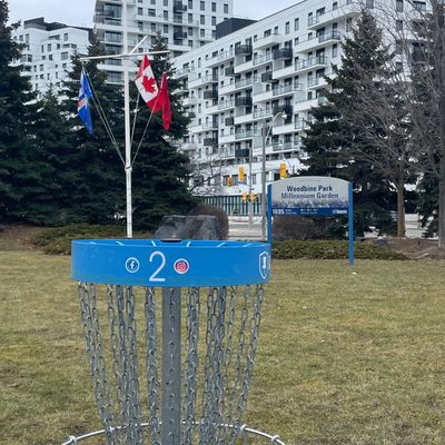 Hole 2 basket looking east.