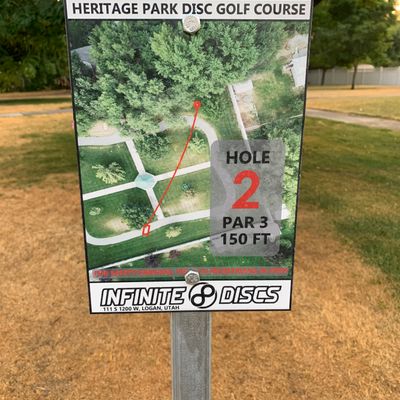Hole 2 tee sign