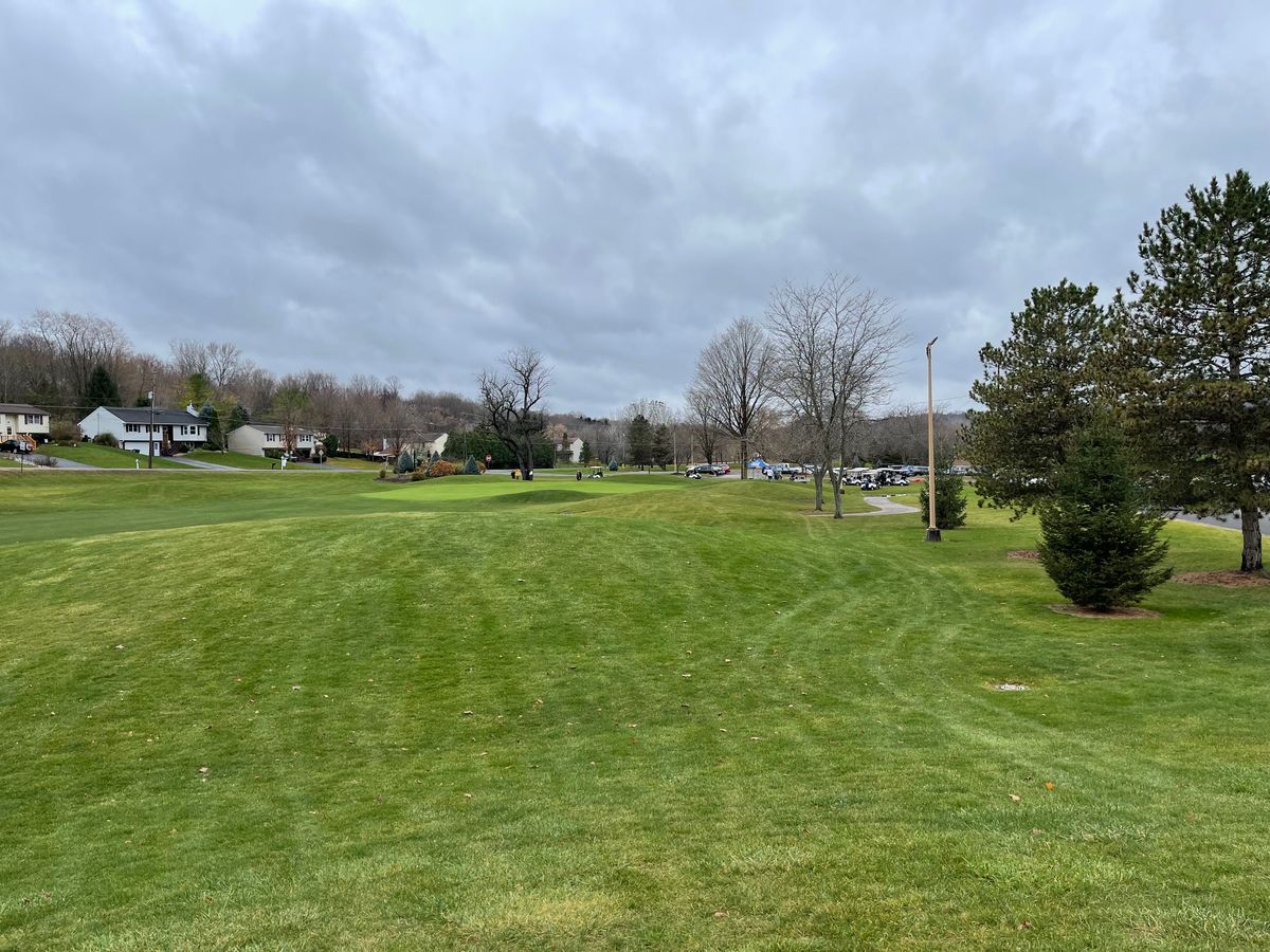 Hole 9 Fairway to Basket