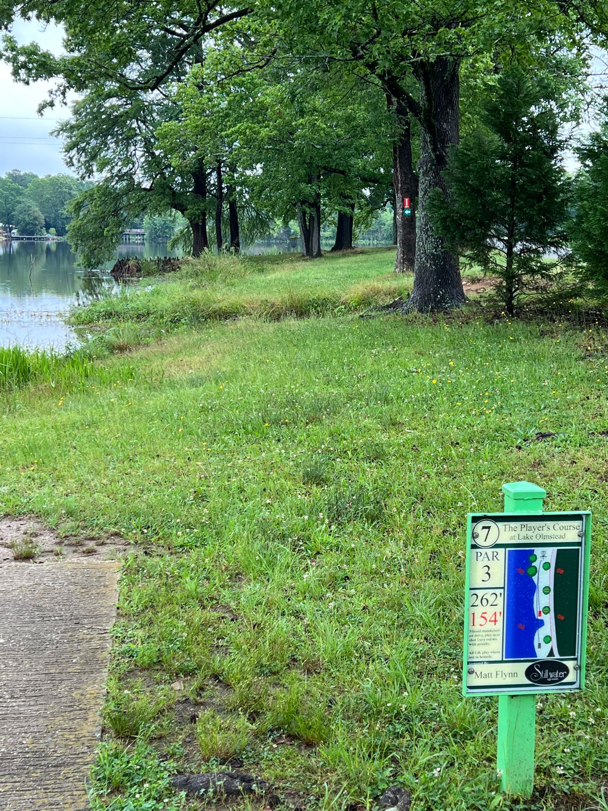 Hole has short and main tee. 