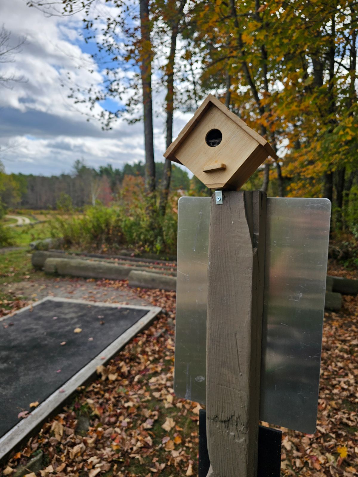 Hole 6 open prairie, birdhouse included.