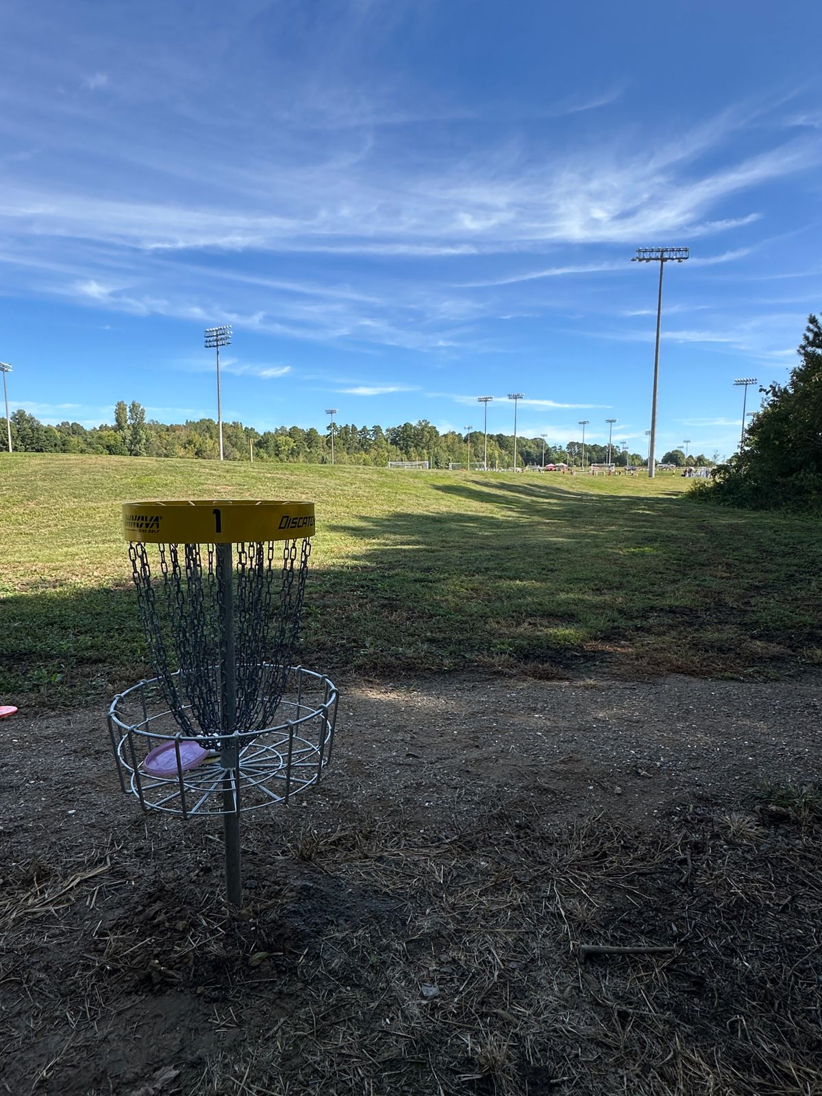 Hole 1 looking back to the tee.
