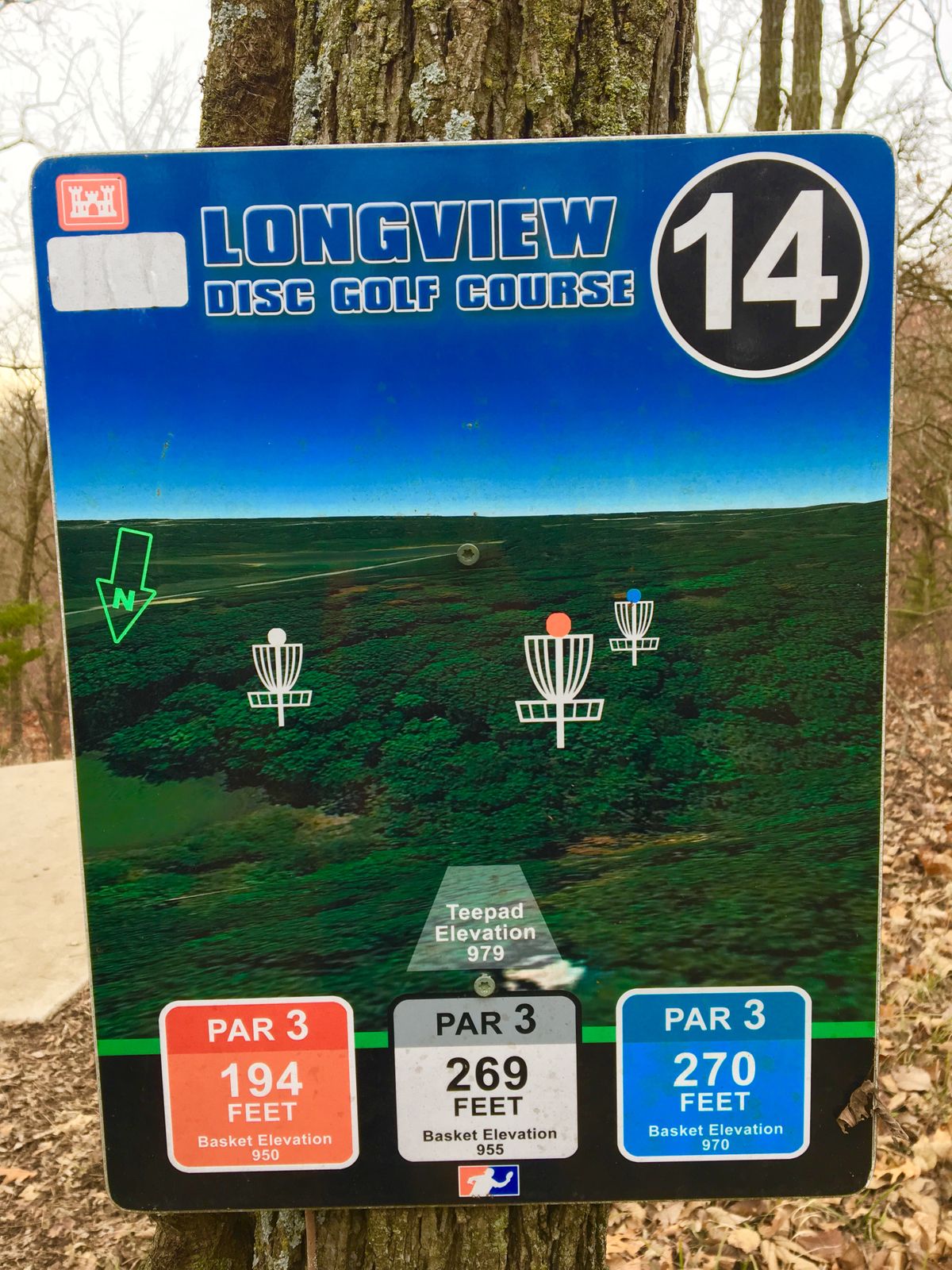 Hole 14 Tee Sign