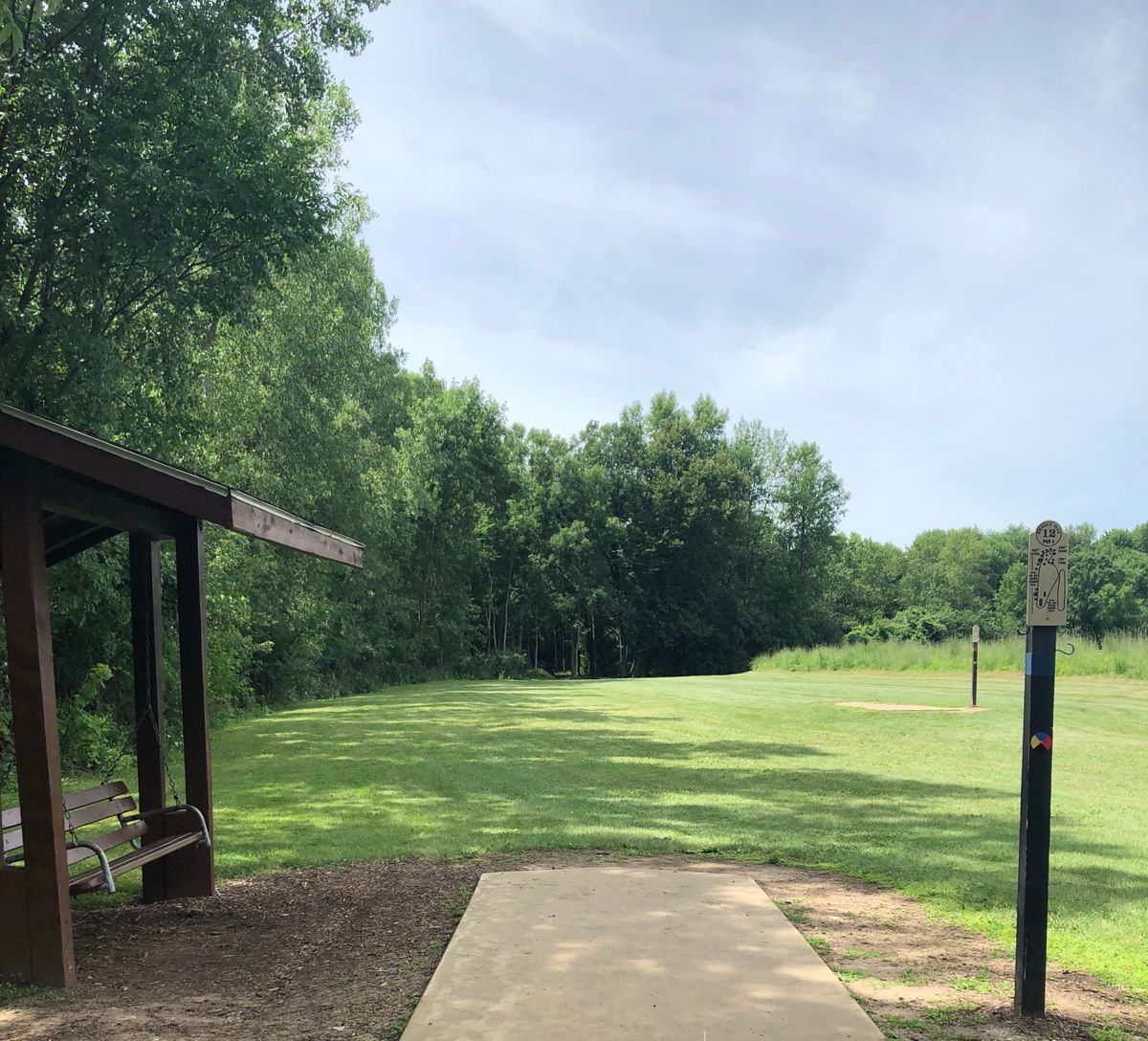 Hole 12 blue pad
