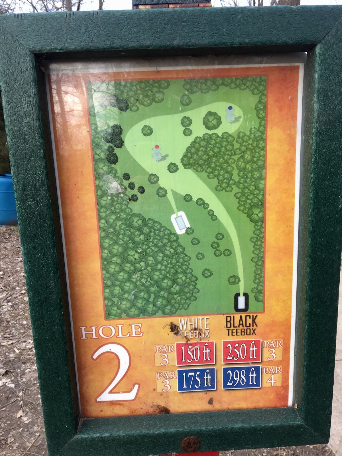 Hole 2 Tee Sign