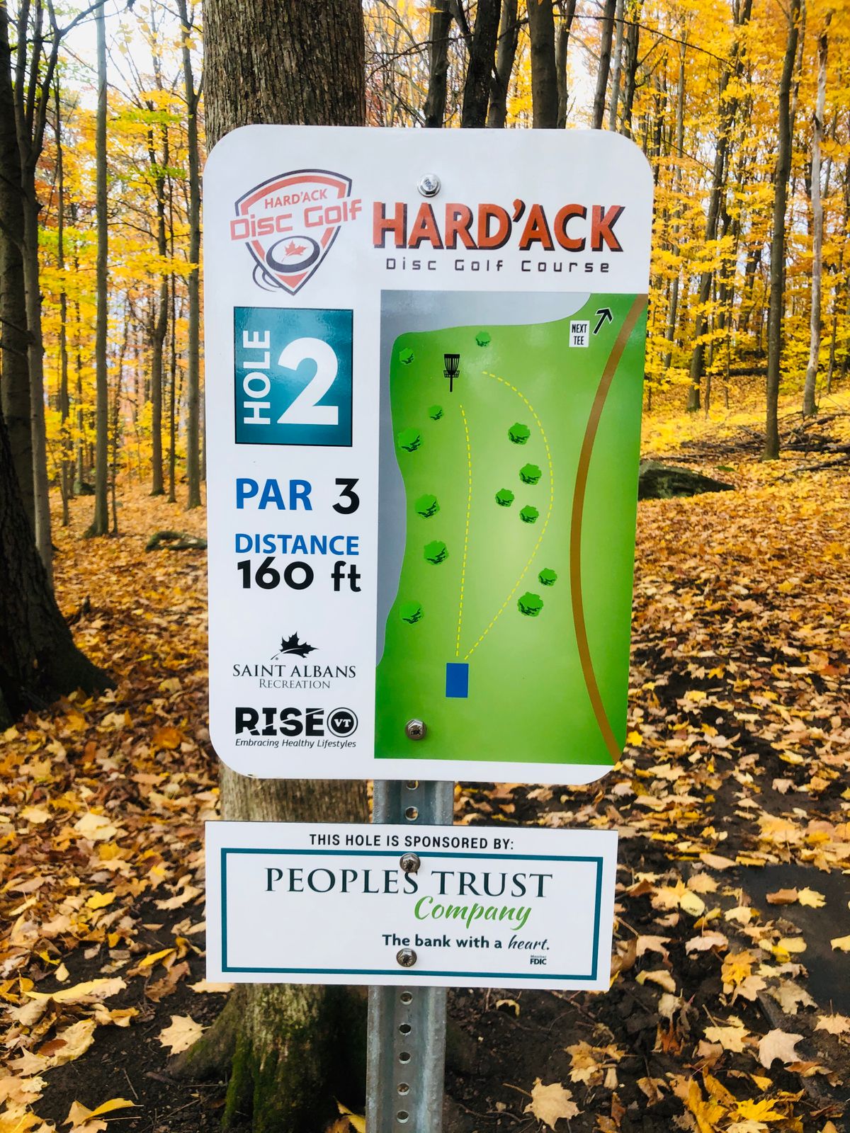 Hole 2 signage