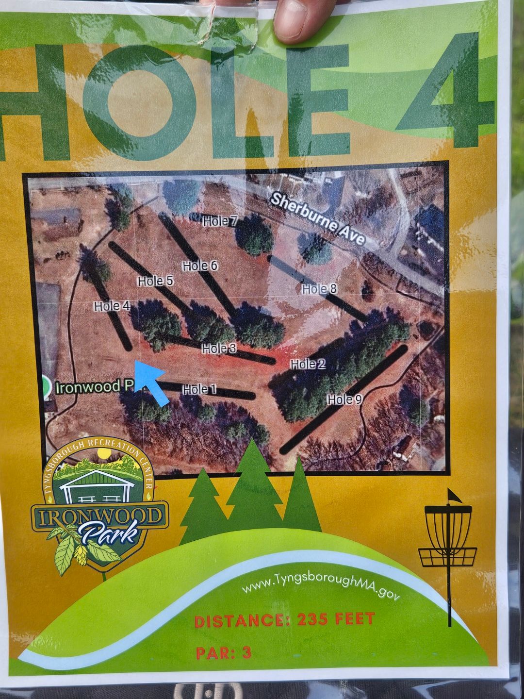 Hole 4 actual dist. 250'