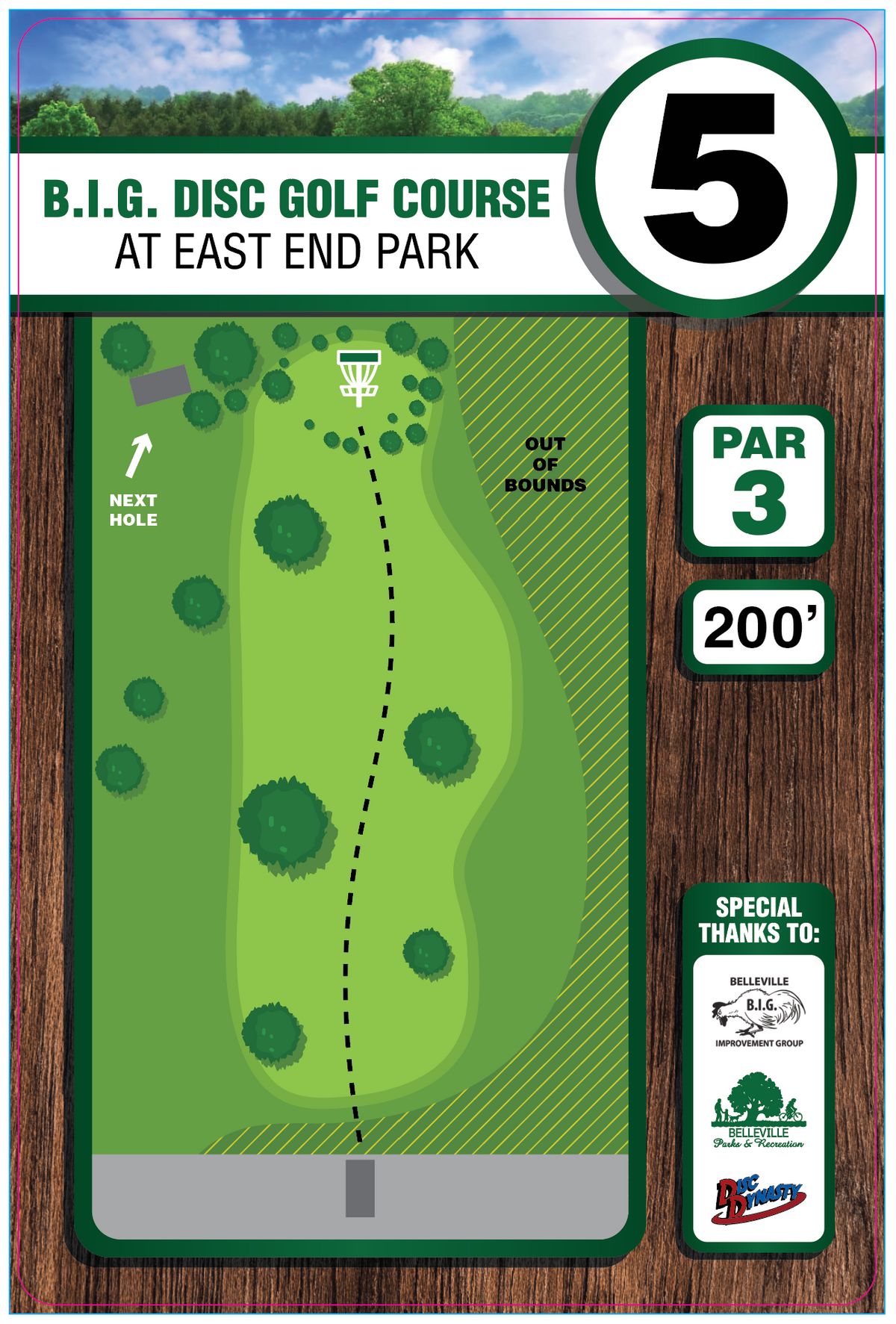 Hole 5 Sign