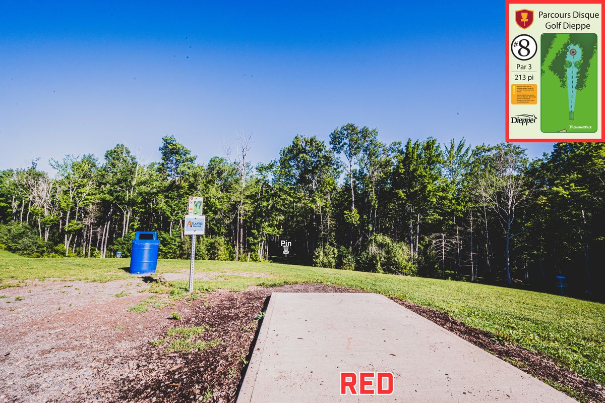 Hole 8 Red Tee.