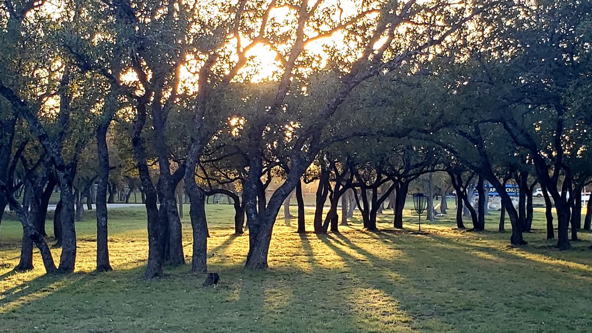 18th Green at sunset