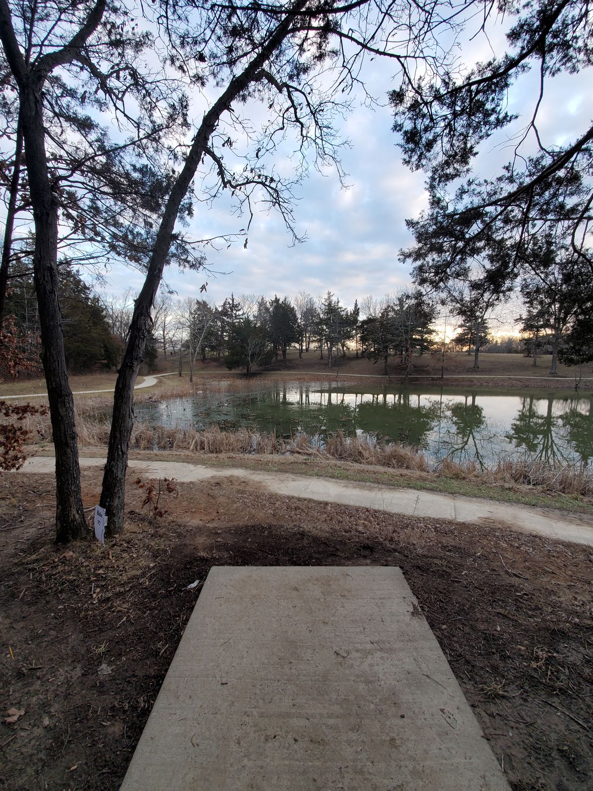 Looking over the pond from 17th tee box