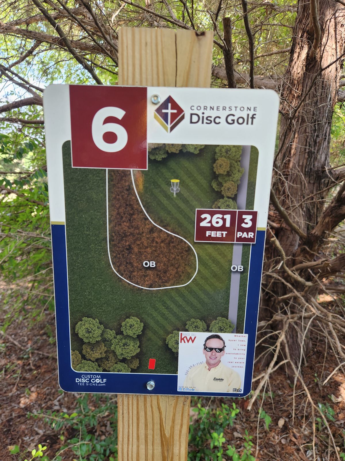 Hole 6 sign