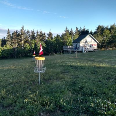 Warm up area and clubhouse