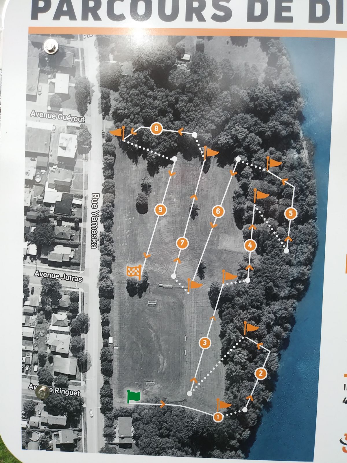 Panneau de parcours
